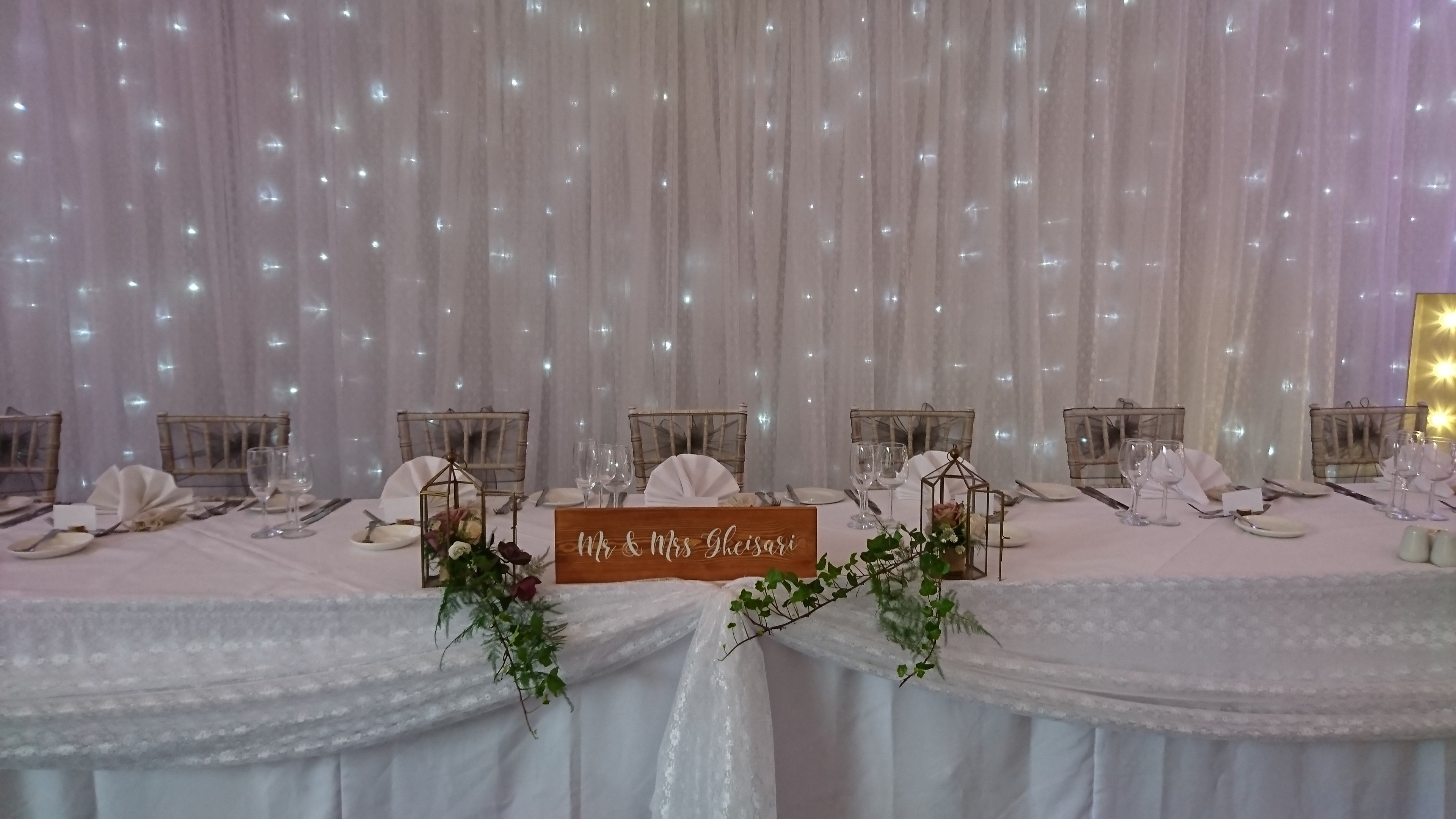 new place wickham lace top table and backdrop