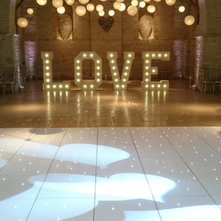 20ft x 20ft White LED Dancefloor