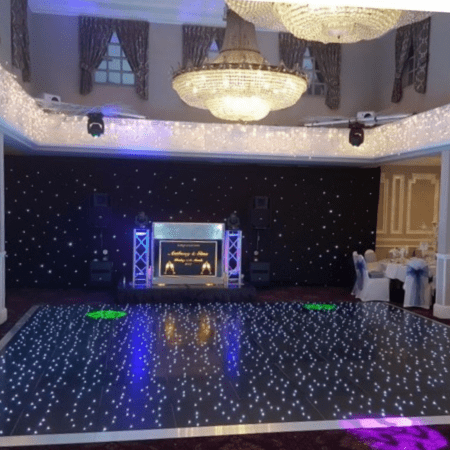14ft x 14ft Black  LED Dancefloor