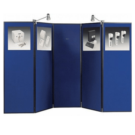 1800mm Folding Display Panels - Black