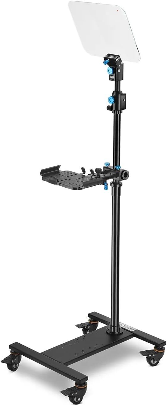 Speech Teleprompter for Monitor or Tablet with 60/40 Beam Splitter Glass & Stand