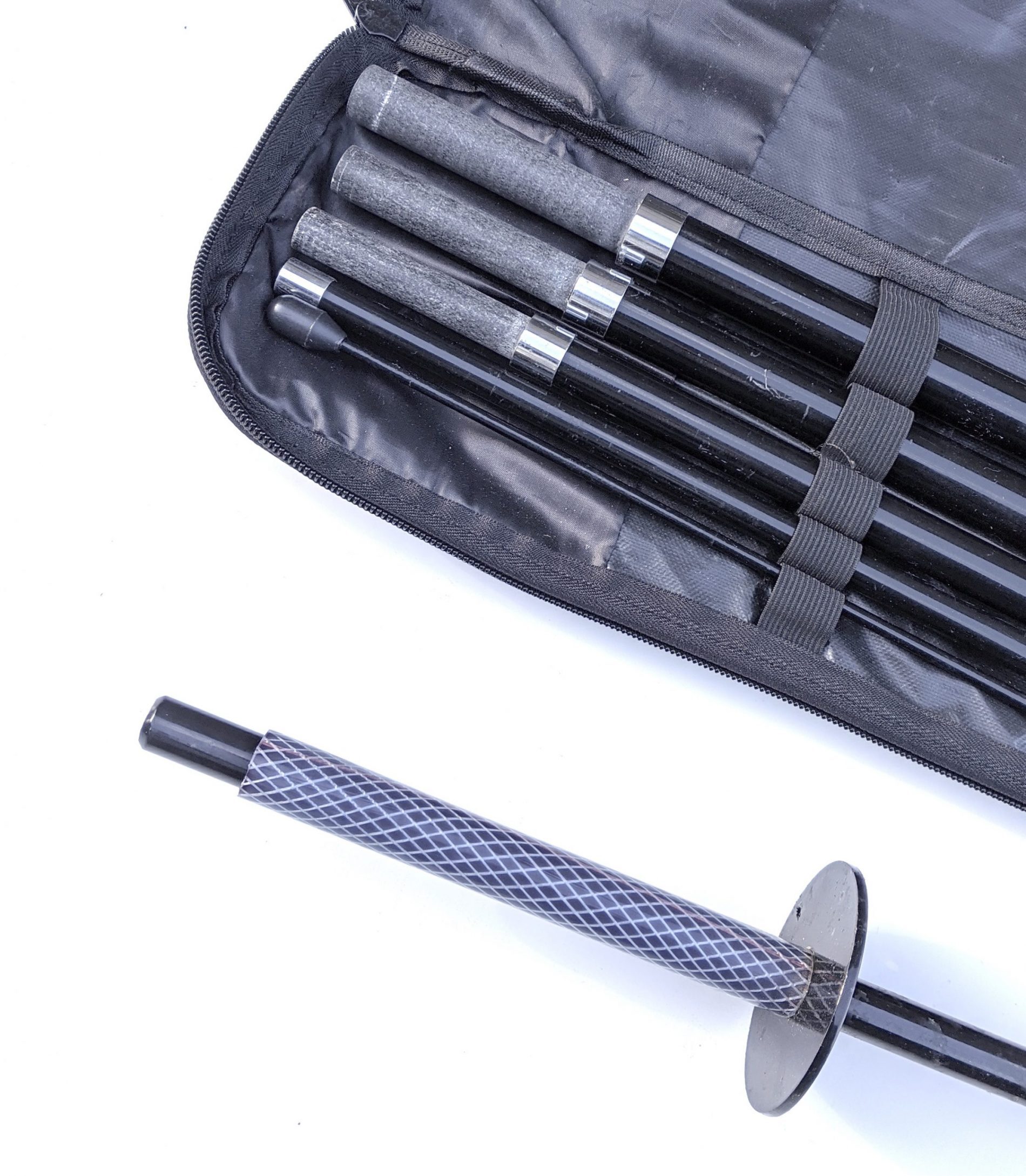 6.3m Carbon Stacking Pole with Ground Spike For Large Festival Flags - YELLOW TAG